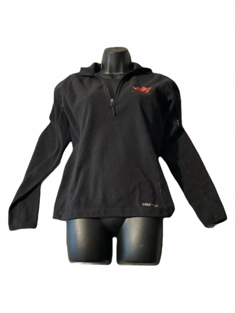 Marmot Polartec Fleece Womens Sm Central Michigan Thumb Holes Sleeve Zipp Pocket